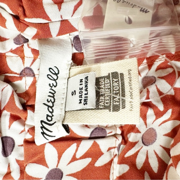 NWT Madewell Paperbag Button-Front Mini Skirt in Falling Daisies S - Picture 5 of 6